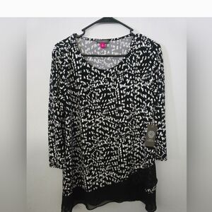 Vince Camuto Black & White Print sz M NWT